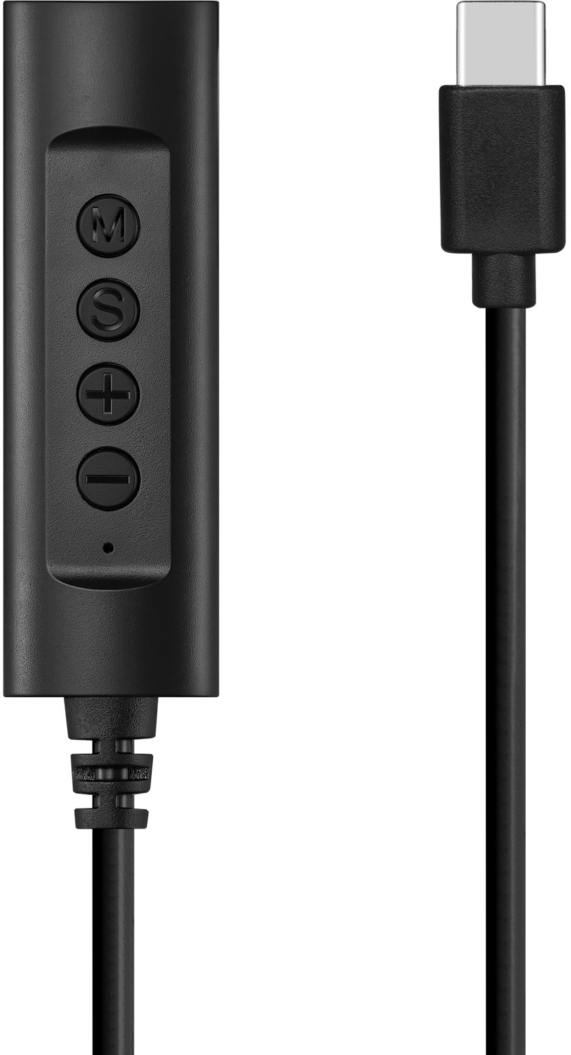 Adapter për kufje Sandberg Headset USB C Controller, 1.5m, me kontroll zëri, i zi