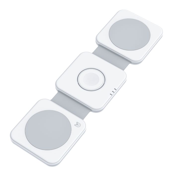 Dviced 3-in-1 Foldable Magnetic Wireless Charger, White