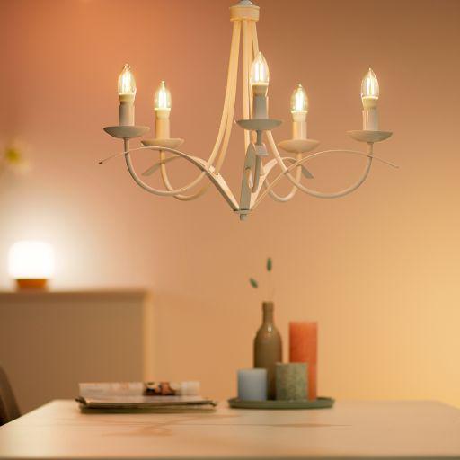 Llambë LED Philips WiZ Filament 8718699787196, E14, 4.9W, e bardhë e rregullueshme