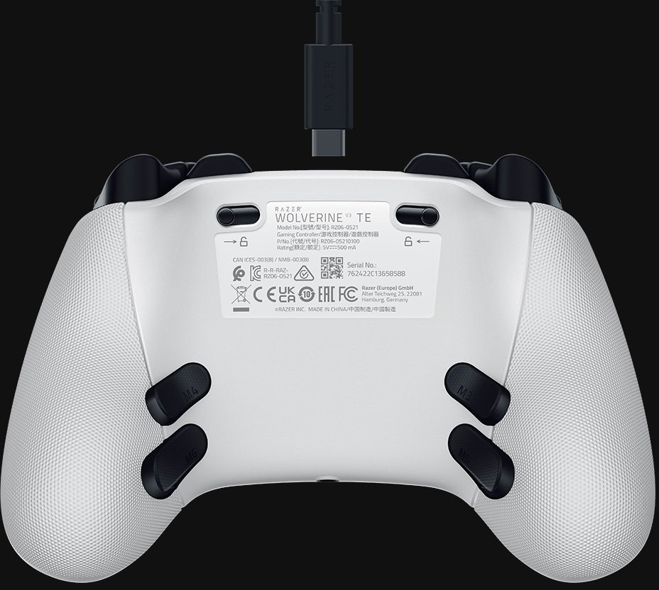 Gamepad Razer Wolverine V3 Tournament Edition, USB, për PC dhe Xbox Series X S, i bardhë