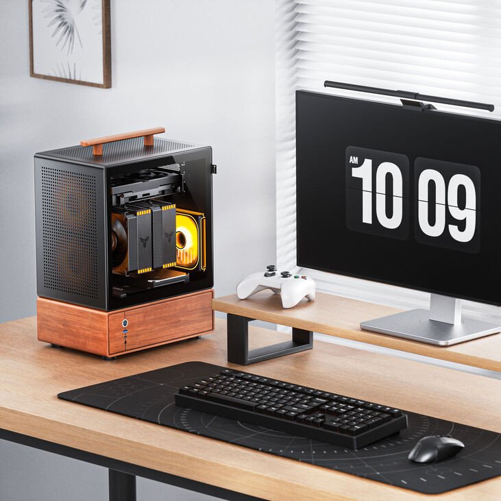 Kuti kompjuteri Jonsbo T7, MIDI tower MATX, xham i temperuar, e zezë