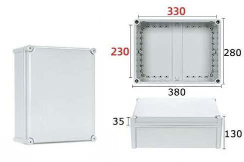 Kuti rrjeti Lanview Logon 19" Access Point Enclosure, IP67, 380 x 280 x 130 mm, gri