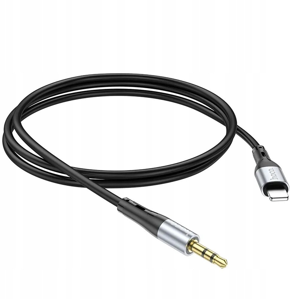 Kabllo audio Hoco UPA22, 3.5 mm në Lightning, 1 m, e zezë