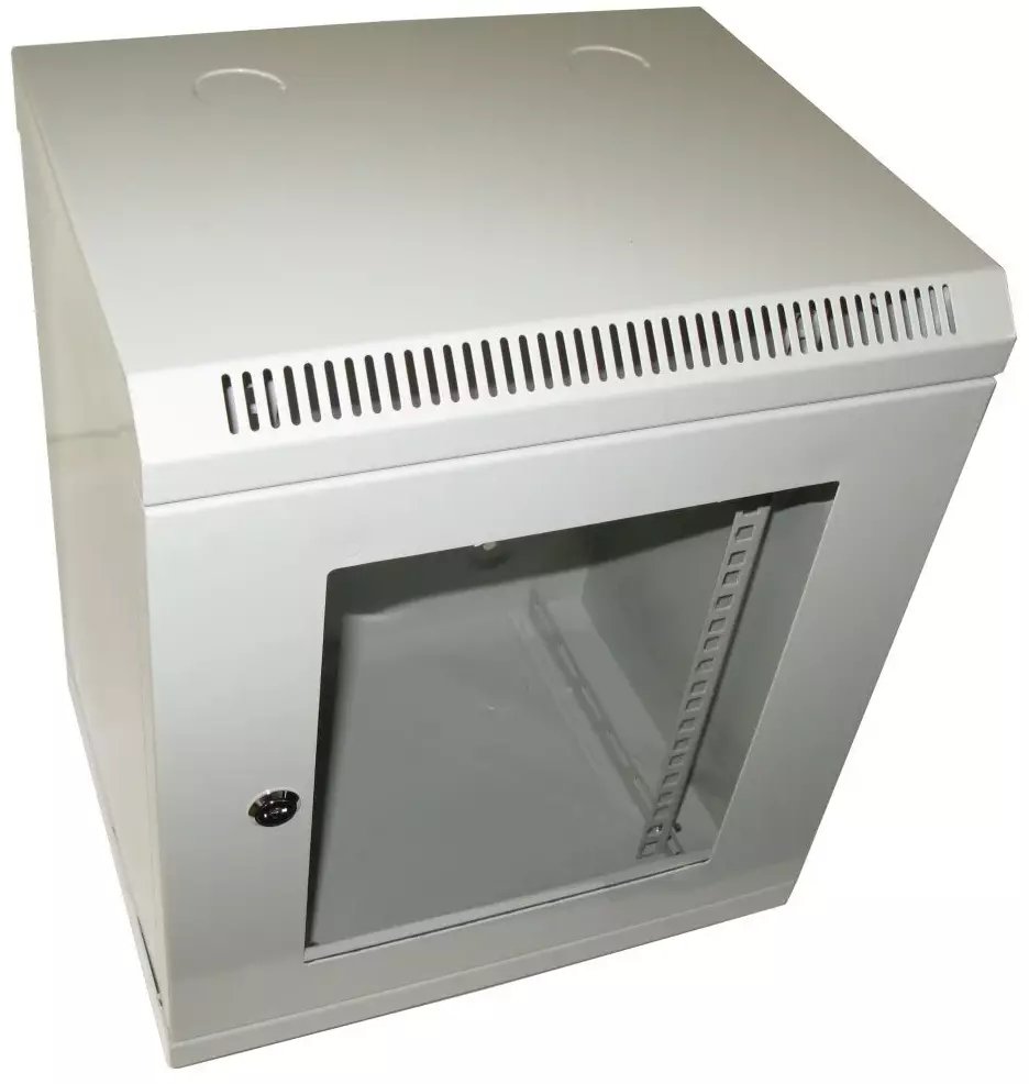 Kabinet muri rrjeti XtendLan 10" 9U, 350mm, derë plexiglas, gri