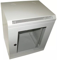 Kabinet muri rrjeti XtendLan 10" 9U, 350mm, derë plexiglas, gri