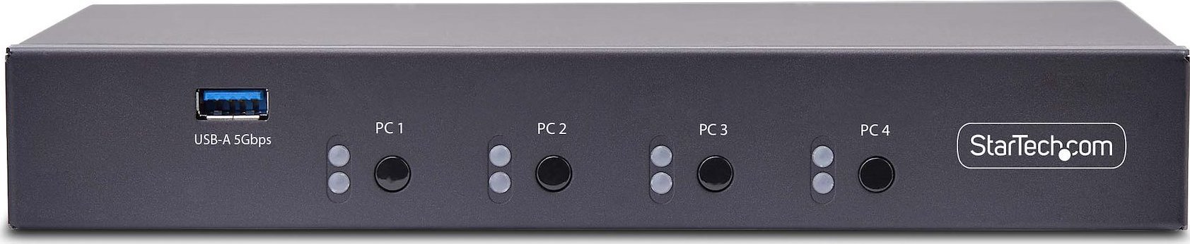 Ndërprerës KM StarTech 4 porta, USB, ndarje audio 3.5mm, i zi