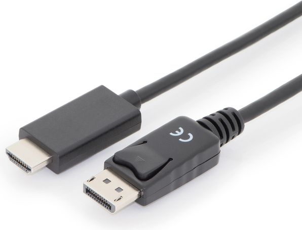 Kabllo Digitus DisplayPort në HDMI, 2m, e zezë