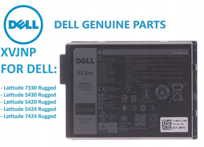 Bateri laptopi Dell Latitude Rugged, 53.5Wh, 3 cell, i zi