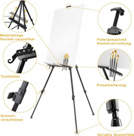 Kavalet Walimex Pro Easel XL, 60-180cm, alumin, deri 140cm, gri