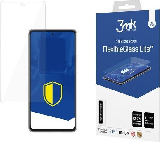 Mbrojtës ekrani 3MK FlexibleGlass Lite për Samsung A53 5G, xham hibrid, 0.16mm, transparent