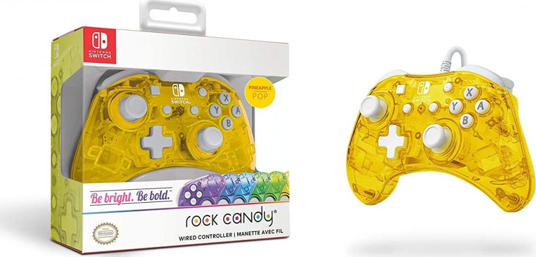 Kontroller PDP Controller Rock Candy Mini, me kabllo, i verdhë