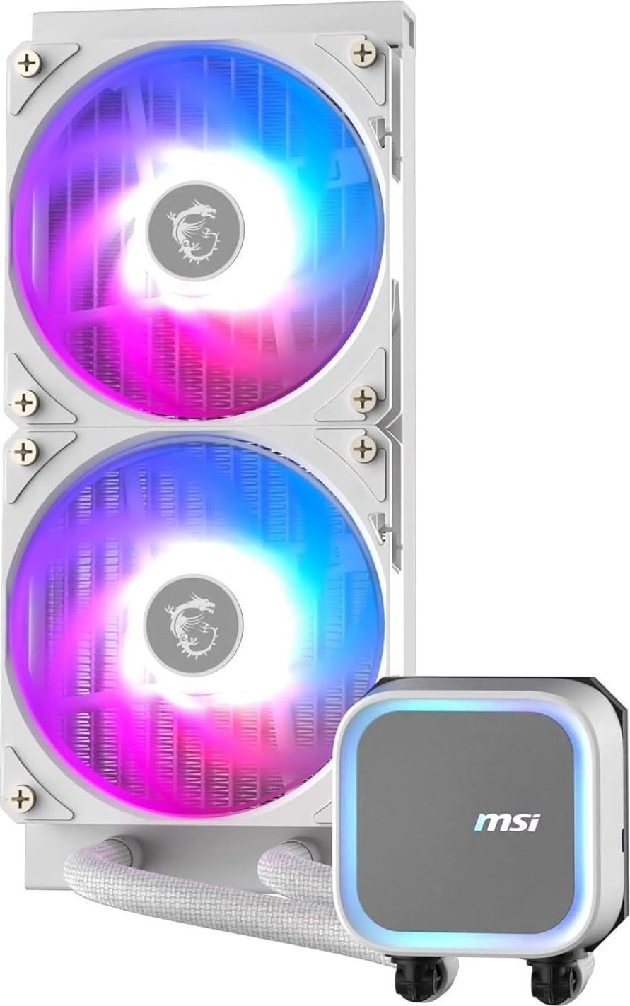 Ftohës uji për procesor MSI MAG CoreLiquid A13 240, radiator 240 mm, ARGB, i bardhë