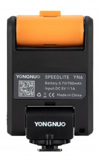 Blic fotografik Yongnuo YN6 Micro, numër udhëzues 8 m, i zi