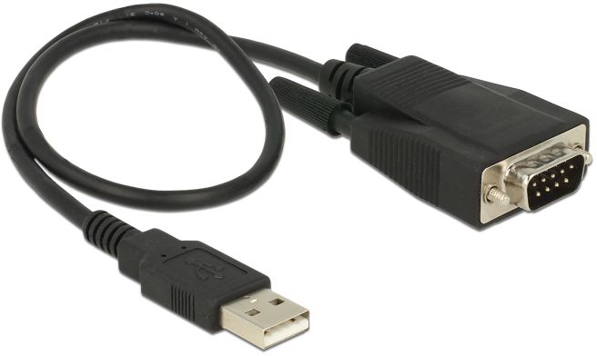 Delock USB 2.0 Type-A до Serial RS-232 DB9 Адаптер