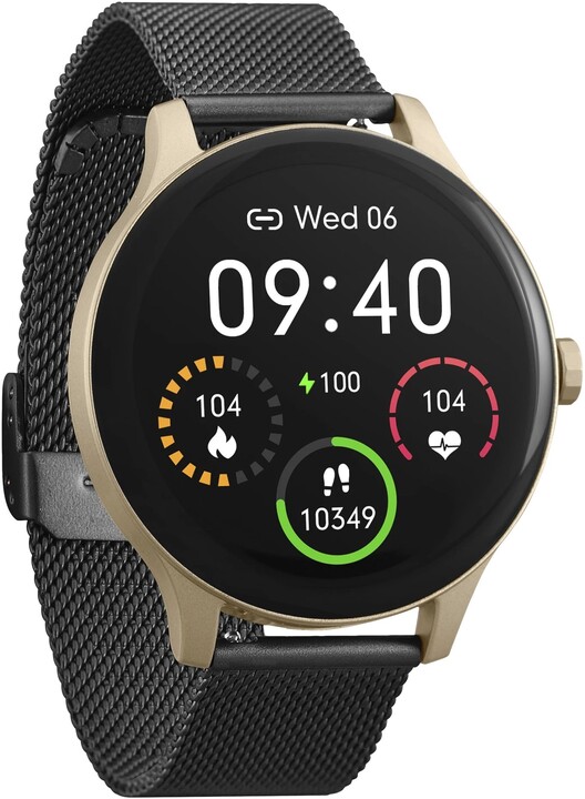 Orë e mençur Garett Smartwatch Classy, verdhë/zezë