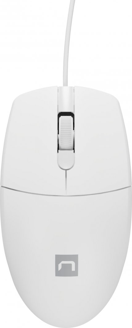 Maus Natec Ruff, me kabllo, USB, i bardhë