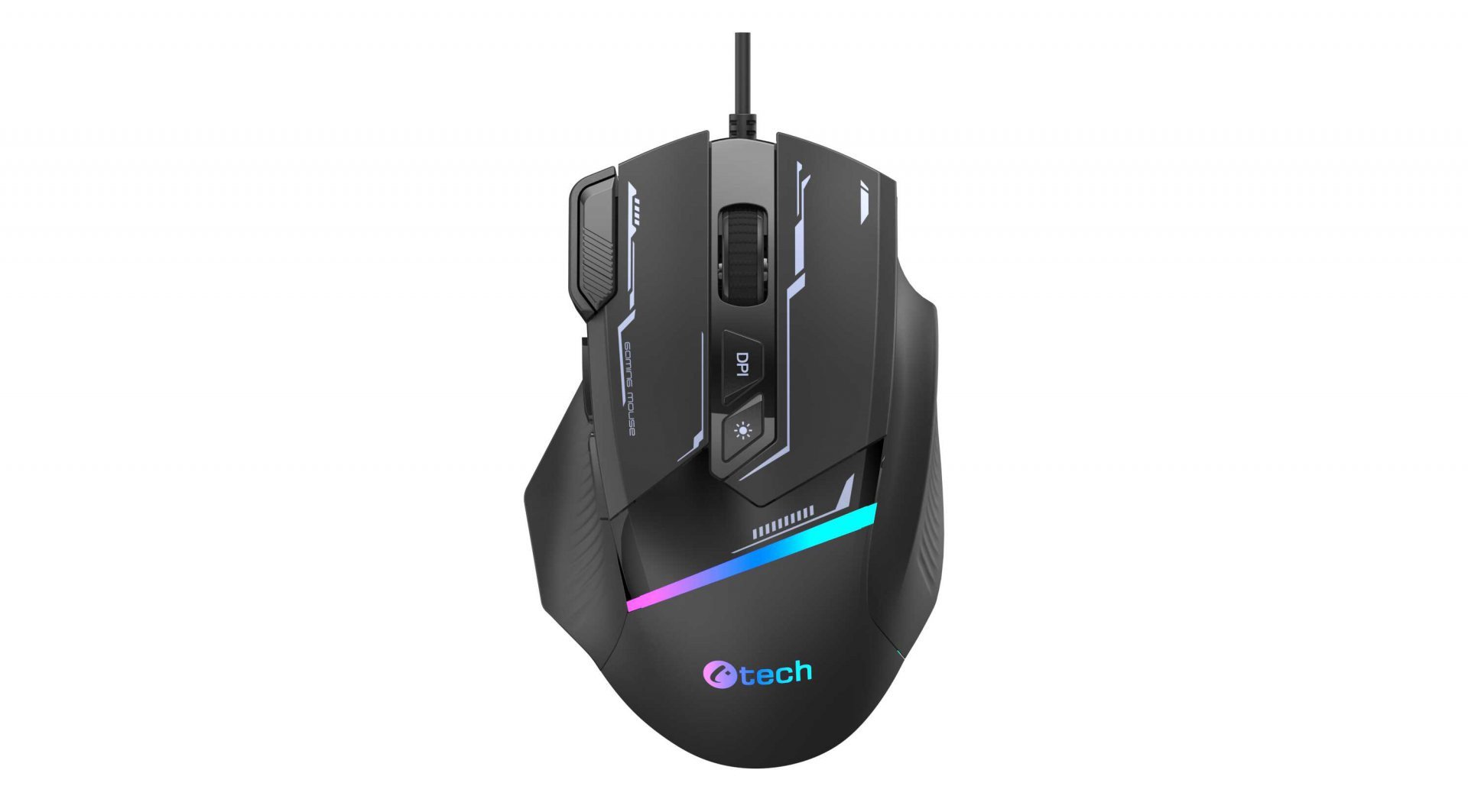 Maus за гејминг C TECH Zyra GM 16, 7200 DPI, RGB, црн