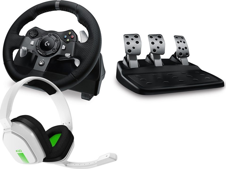 Paketë lojrash Logitech G920 Driving Force dhe Astro A10, për Xbox One dhe PC, e zezë