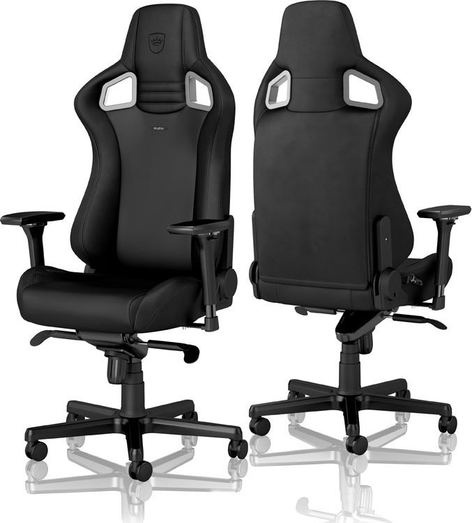 Karrige gaming noblechairs EPIC Black Edition, mbështetëse 4D, deri 120 kg, e zezë
