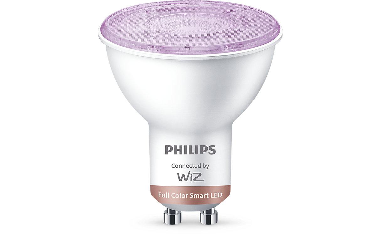 Set llamba inteligjente WiZ PAR16, GU10, RGB, 4.7W, të bardha