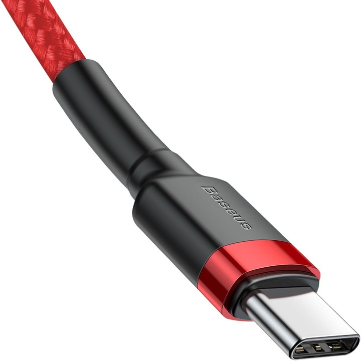 Kabllo Baseus Cafule Series, Type-C PD2.0, 60W, (20V 3A) 1m, e kuqe