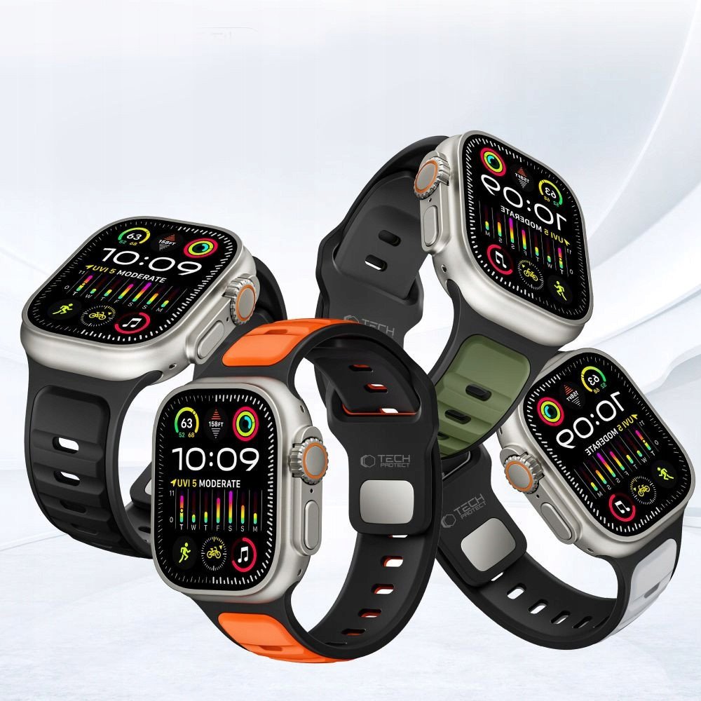 Rrip ore Tech-Protect IconBand Line, për Apple Watch 44/45/46/49mm, i zi
