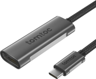 Adapter USB-C në DisplayPort Tomtoc, 20cm, 8K, gri