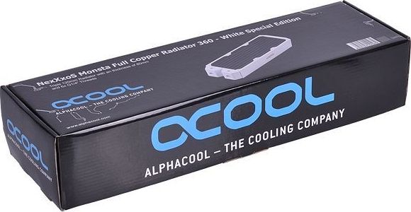 Radiator për ftohje uji Alphacool NexXxos Monsta 360, 3x120mm, 6 porta G1/4", i bardhë