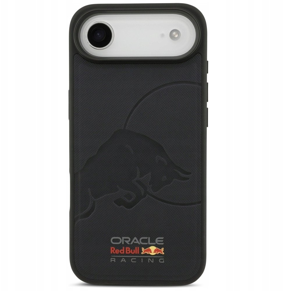 Mbulesë telefoni Red Bull Case Meshed Debossed Bull MagSafe për iPhone Air, plastike dhe lëkurë eko, blu navy