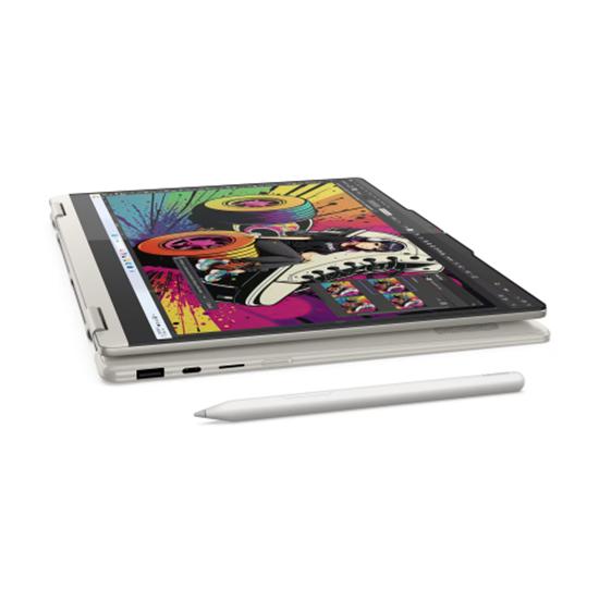 Laptop Lenovo NB Yoga 7 2-in-1 14AKP10, 14", AMD Ryzen AI 7 350, 2.8K WQXGA+,Multi-Touch, 32GB LPDDR5x-7500, 1TB SSD M.2 2242 PCIe 4.0x4 NVMe, AMD Radeon 860M Graphics, Seashell