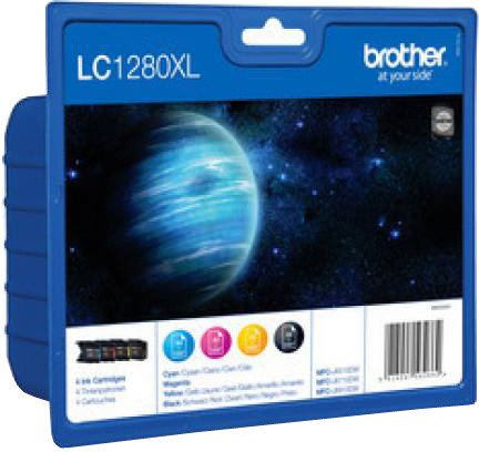 Set ngjyrash për printer Brother LC-1280XLVALBP - e zezë + tre ngjyra