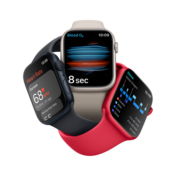 [OUTLET] Apple Watch S8 GPS 41mm, Silver Aluminium Case me White Sport Band, Regular