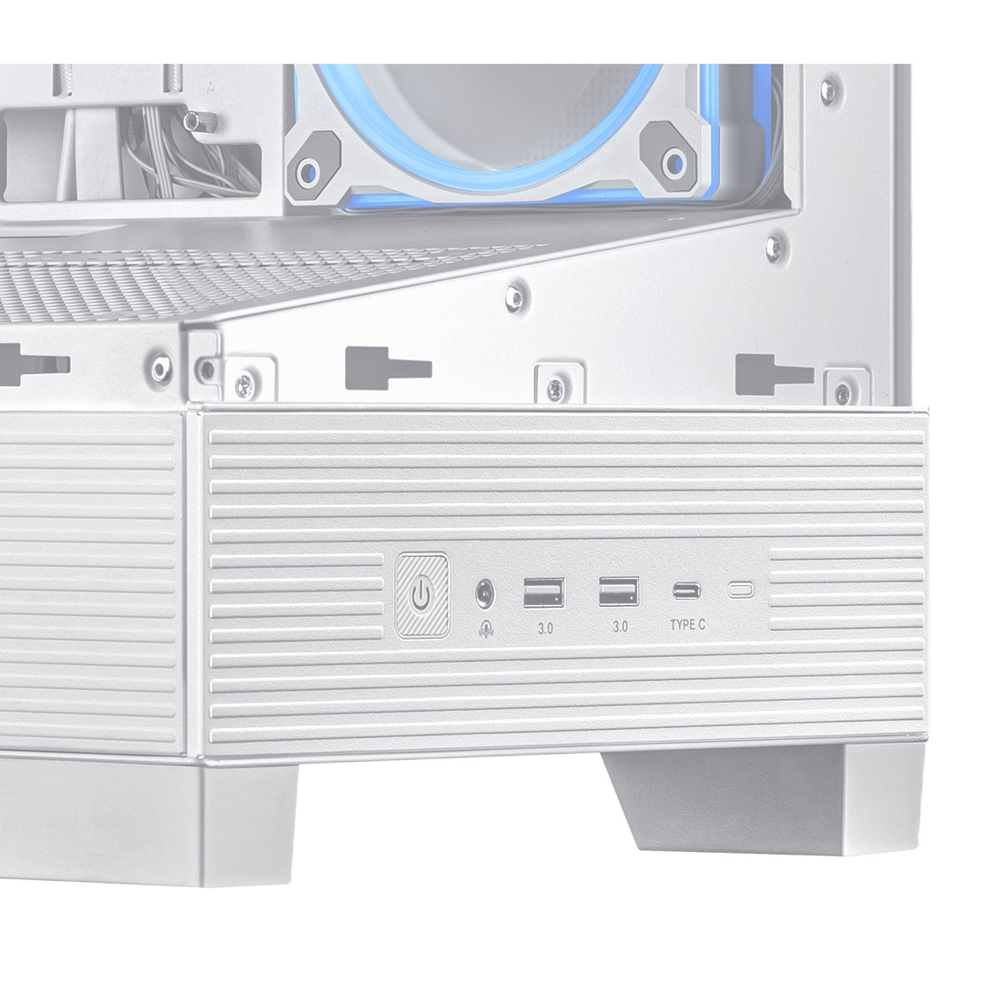 Kuti PC gaming ASUS A31 PLUS TG, mid tower, ARGB, e bardhë