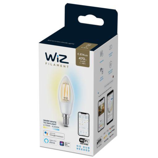 Llambë LED Philips WiZ Filament 8718699787196, E14, 4.9W, e bardhë e rregullueshme