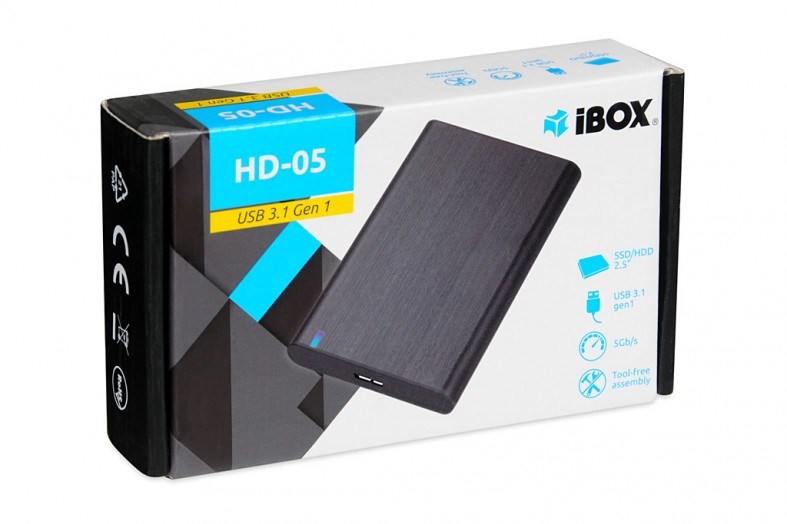 Kuti e jashtme iBOX IEUHDD5BK, 2.5" SATA, USB 3.1, e zezë