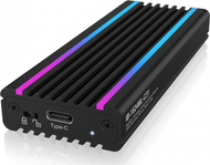 Kuti e jashtme SSD Icy Box IB-1824ML-C31, USB-C 3.2 Gen 2, M.2 NVMe, RGB, gri