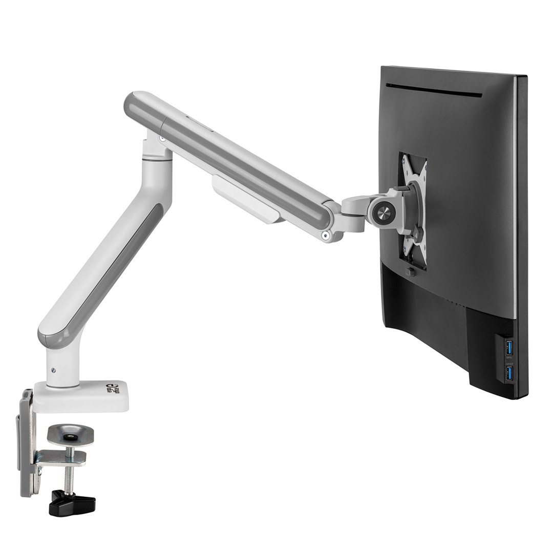 Mbajtëse monitori Ergo Office ER-751, 17-32", 9kg, e bardhë/argjendtë