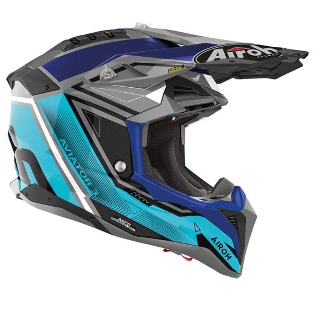 Helmetë motocross Airoh Aviator 3 League, madhësia S, blu