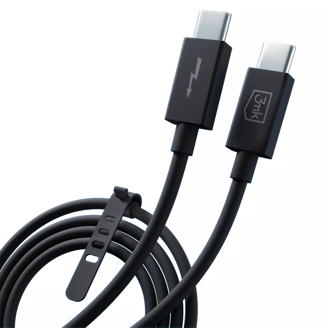 Kabllo 3MK Hyper ThunderBolt, 240W, 1.0m, e zezë