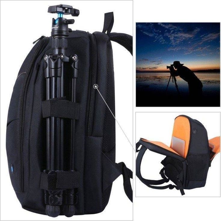 Çantë shpine fotografike Puluz PU, waterproof, për laptop 15.6", e zezë