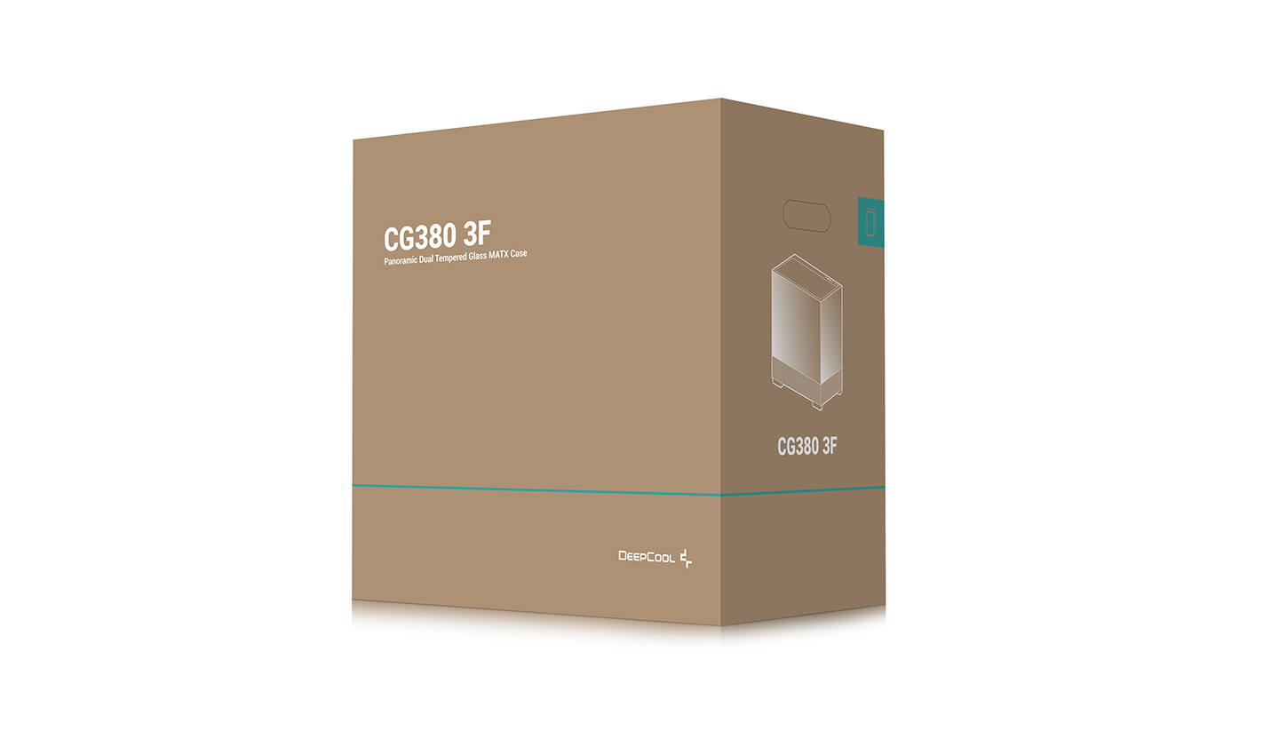 Kasë DeepCool Case CG380, Mid-Tower, Tempered Glass, e zezë