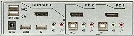 Switch KVM Lindy Pro 2 porta, USB 2.0, DisplayPort 1.2, i zi