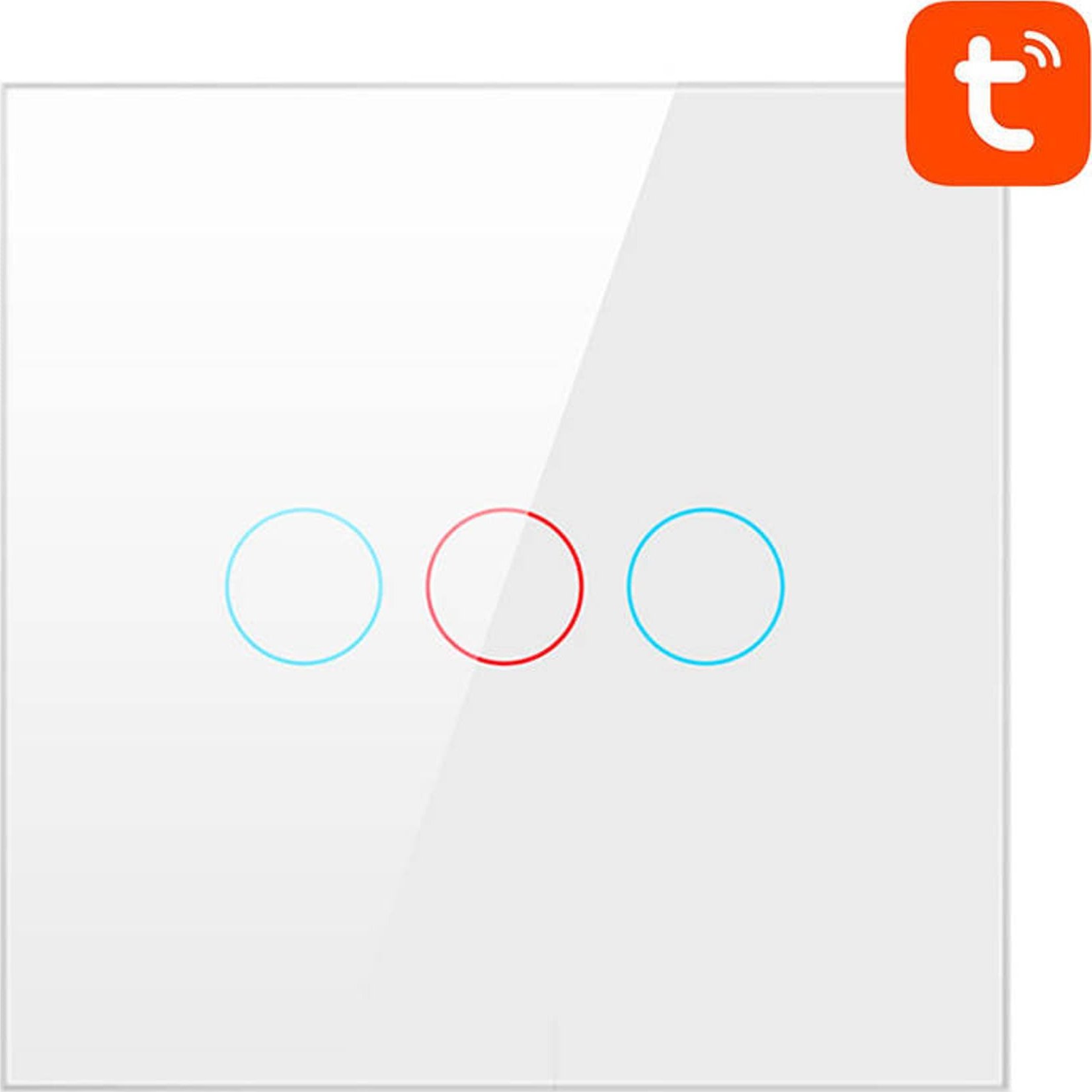 Çelës ndriçimi smart Avatto TS02 EU W3, Wi Fi, 3 kanale, i bardhë