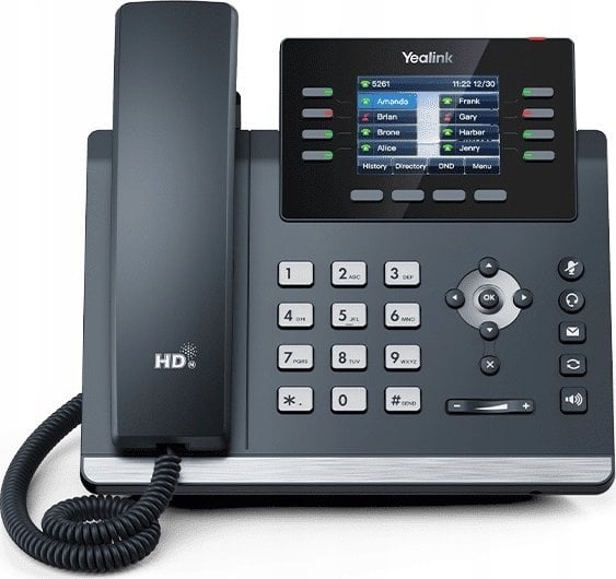 Telefoni IP Yealink SIP-T44U, 8 linja, LCD, gri