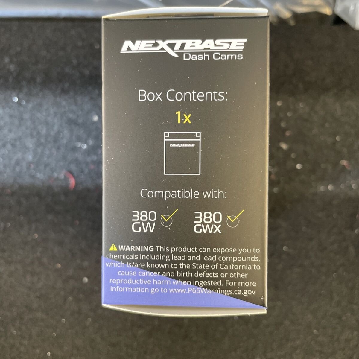 Bateri rezervë për kamera makinash Nextbase 380GW, për Parking Mode, e zezë