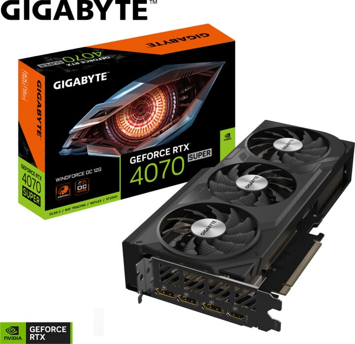 Kartelë grafike GIGABYTE GeForce RTX 4070 SUPER WINDFORCE OC 12G, 12GB GDDR6X