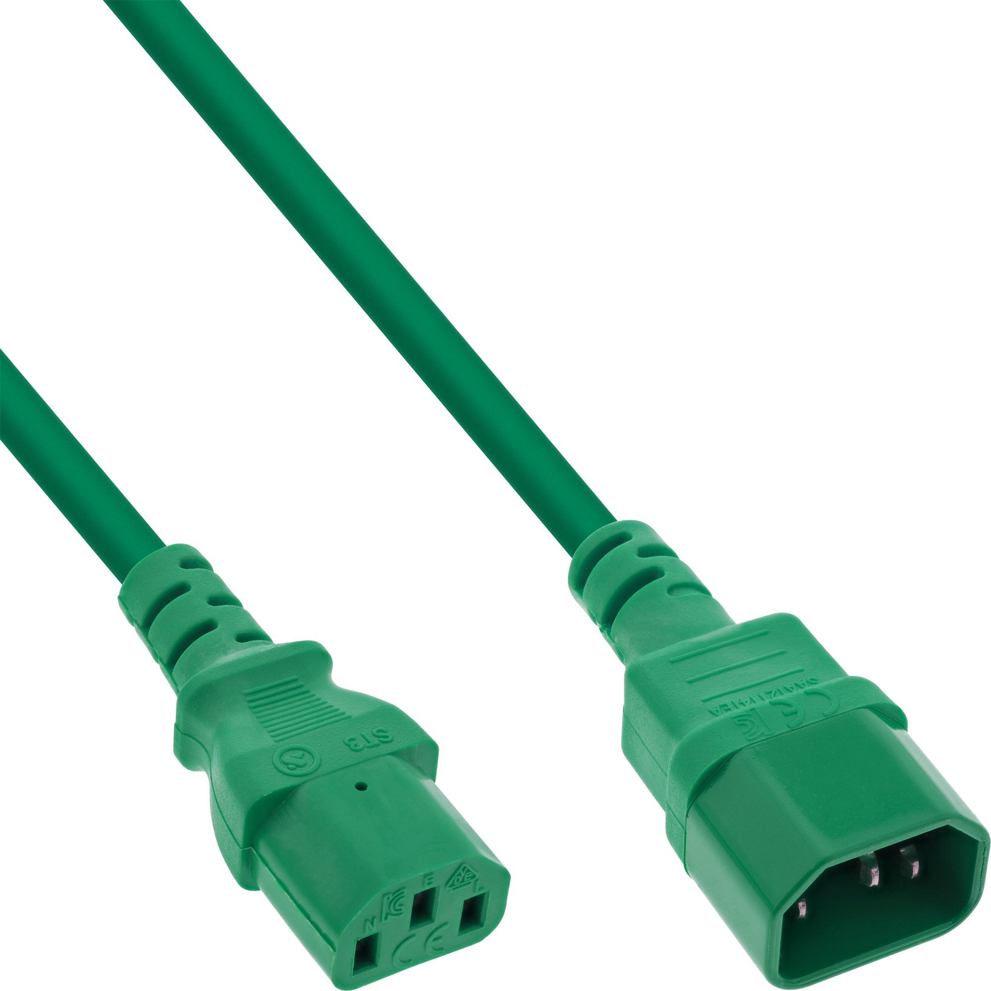 Kabllo zgjatues rryme InLine 16504G, IEC C13 në IEC C14, 1.5 m, jeshile