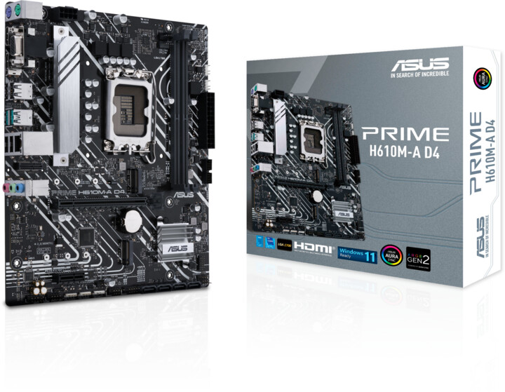 Pllakë amë ASUS PRIME H610M-A D4 (DDR4) - Intel H610