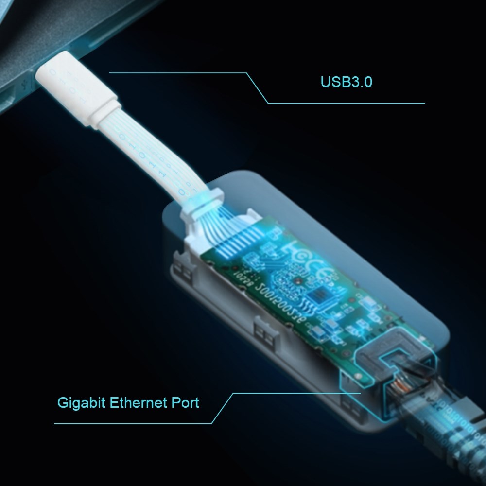 Përshtatës rrjeti TP-Link UE300C, USB-C, Gigabit, i bardhë