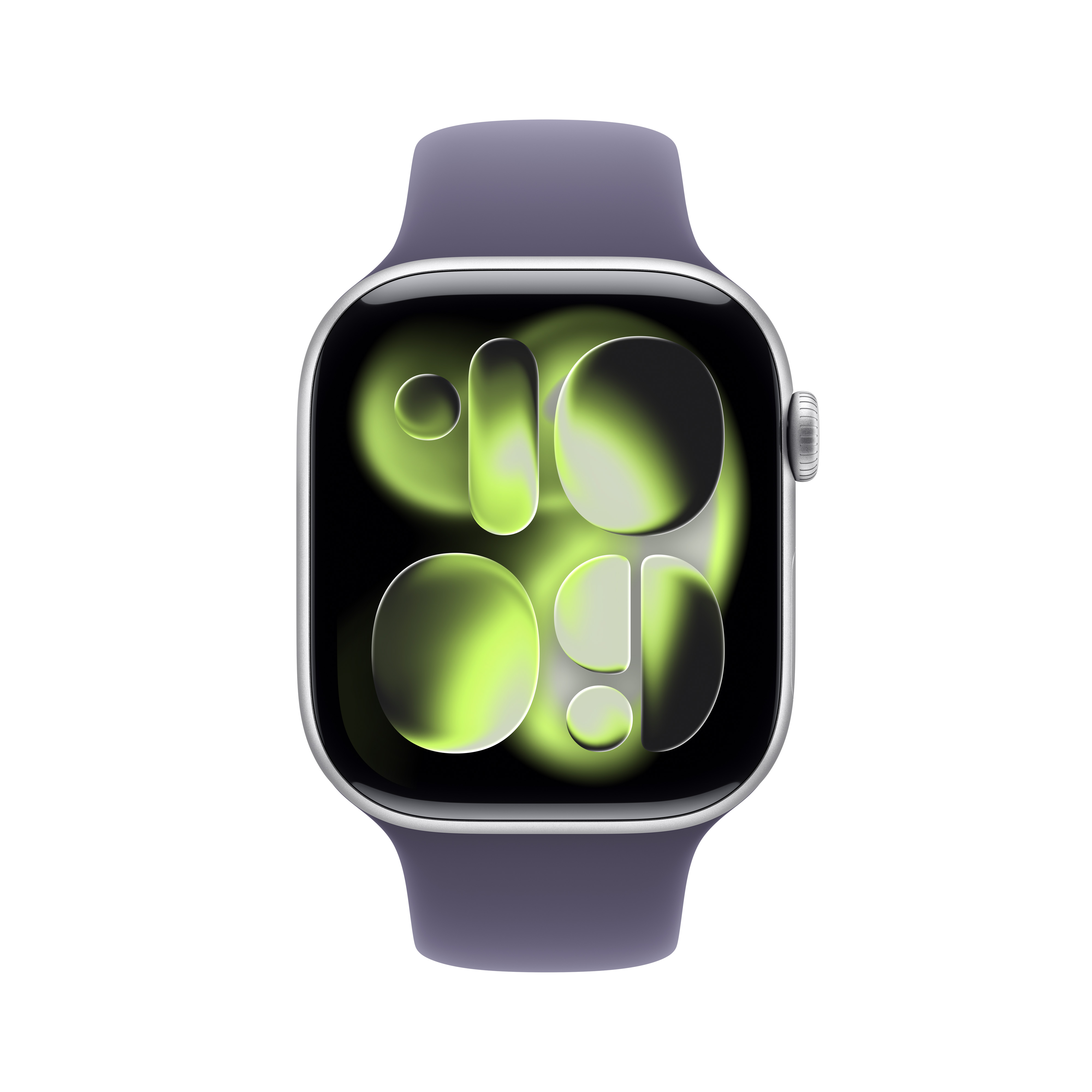 Apple Watch Series 11 GPS 46mm Silver Aluminium Case with Purple Fog Sport Band, M/L